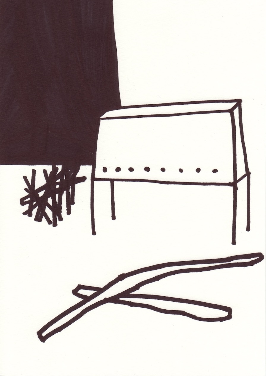 Drawings The Sticky Fingers: 24-part drawing series as a visual representation of trying to make
                        amber.